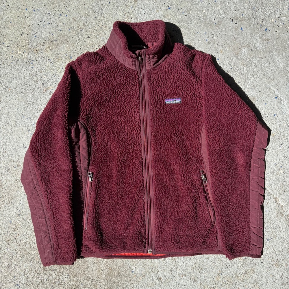 Patagonia R3 Hi-Loft Fleece Jacket Burgundy Maroon Full Zip Polartec Women's Med